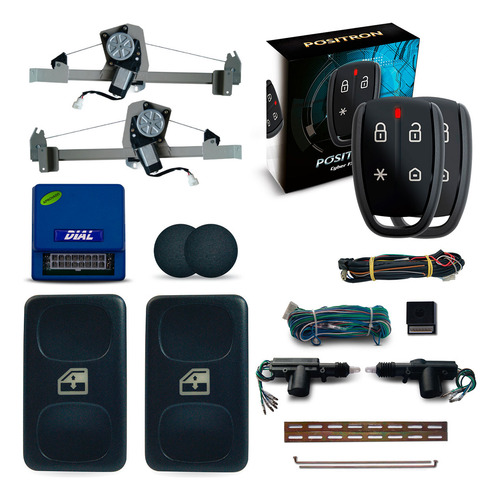 Kit Vidro Elétrico Voyage Quadrado + Trava + Positron 1986