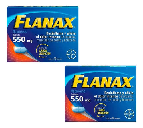 Flanax 550 Mg C/12 Tab Pack C/2 Cajas