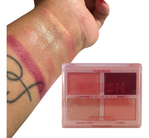 Paleta Multiuso Ruby Rose Blush & Shine Hb-m1001-2