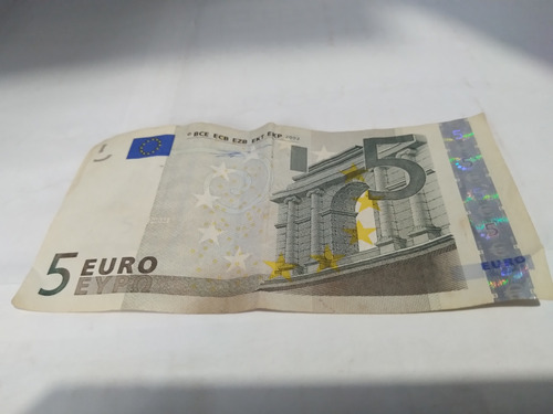 Billete Cinco 5 Euros 2002 1era Serie Antiguo Usado