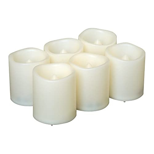 Paquete De 6 Velas De Té Led Sin Llama Pilas Decoraciã...