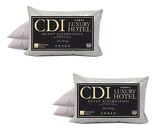 Pack X2 Almohada Cdi Hotel Luxury Duvet 50x90 Premium Suave