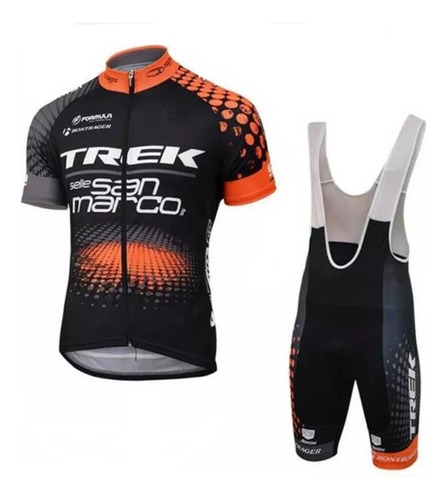 Conjunto Ciclismo Tricota Trek San Marco Calza Acolchado 