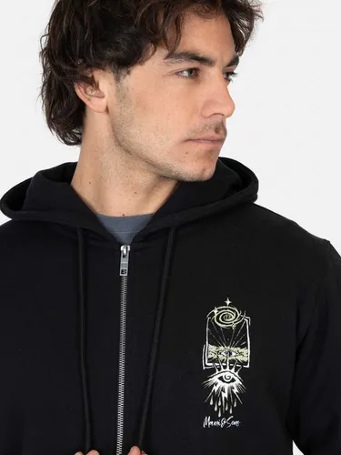 Poleron Fz Wave Negro Hombre Maui And Sons