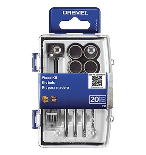 Micro Kit Dremel 26150733ab Para Madera De 20 Piezas 
