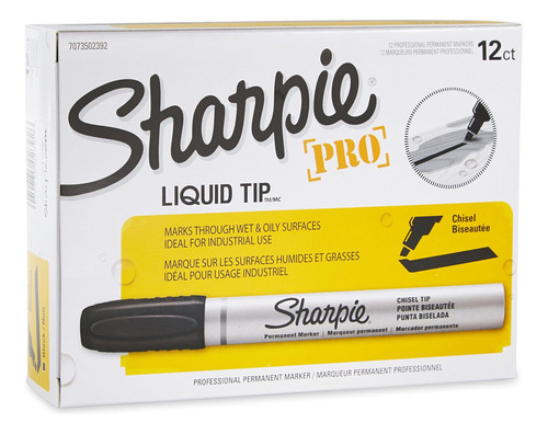 Sharpie 7073502392 Sharpie Chisel Tip Permanent Marker, Blac