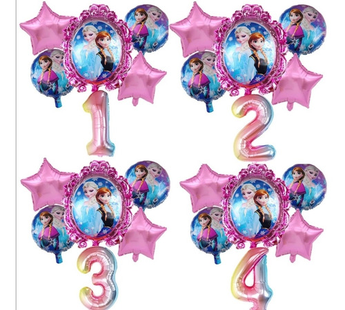 6 Globos Princesas, Disney.