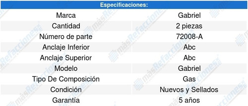 Par Amortiguadores Traseros Grand Vitara V6 2.7l 07-08