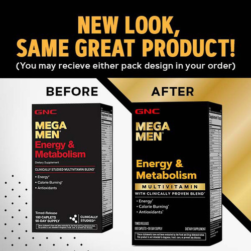 Multivitamínico Gnc Mega Men Energy & Metabolism 180 Comprim