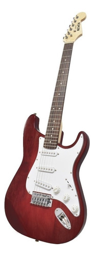 Guitarra Eléctrica Newen St St Newen De Lenga Red Wood Laca Poliuretánica Con Diapasón De Palo De Rosa