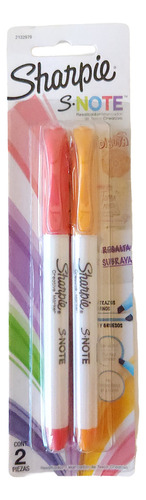 Sharpie S Note Resaltador Destacadores Colores Pasteles 2 U.