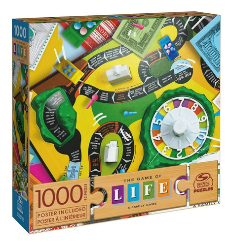 Rompecabezas The Game Of Life Retro 1000 Pz Spin Master