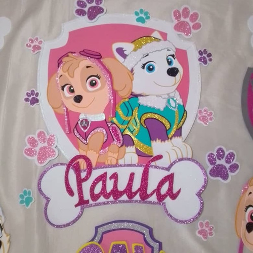 Paw Patrol Skye Y Everest Figuras Foami Para Decorar Fiestas