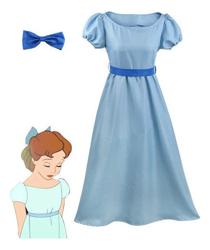 Tpeter Pan Princess Wendy Cosplay Completo Regalo De Hallowe