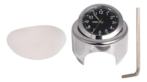 7/8 \ 1 \ Manillar De La Motocicleta Del Cromo Reloj De De
