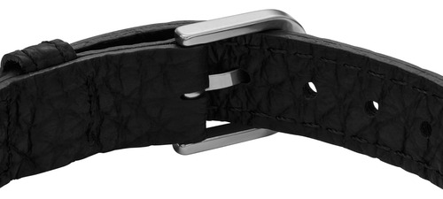 Fossil Pulsera De Cuero Trenzado Múltiple Negro De Acero Ino