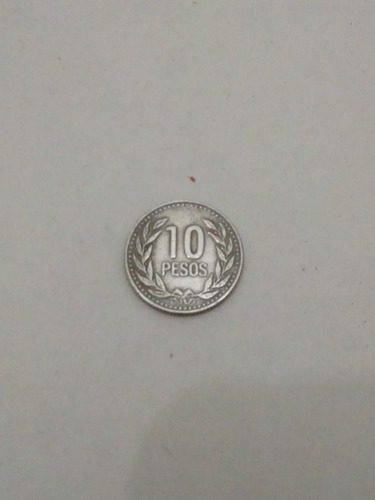 Moneda 10 Pesos De Colombia Año 1990