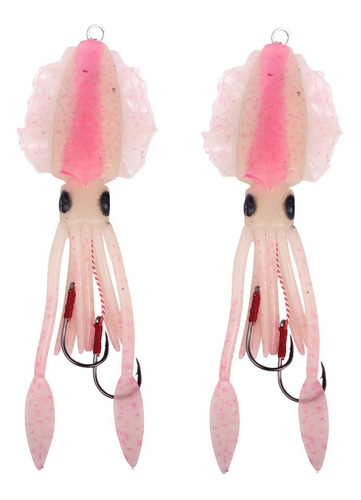 Señuelos Curricanes Pescar Mar Super Squid 2 Oz - Pink C/2