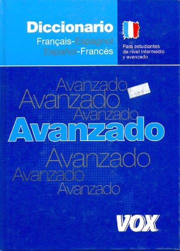 Libro Diccionario Avanzado Frances Español Español-frances P