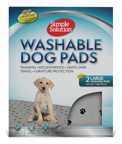 Simple Solution Almohadilla Para Cachorros Lavable Grande | 