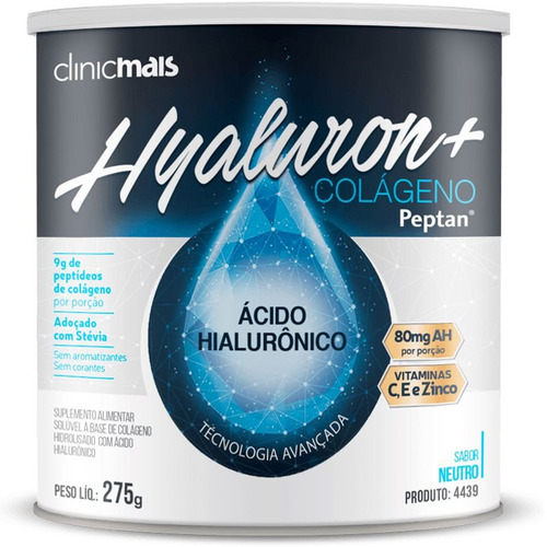 Hyaluron+ Colágeno Com Ácido Hialurônico Chá Mais Com 275g
