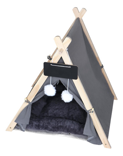 Tipi Para Mascotas, Nido De Invierno, Estera De Lavable Gris