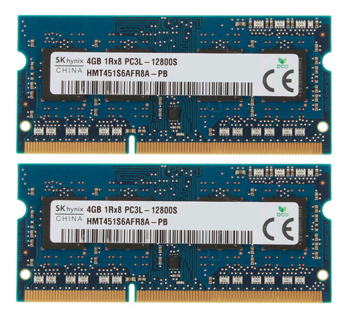 Memória Notebook Hynix 2x 4gb = 8gb 1rx8 Ddr3l 1600mhz 1.35v