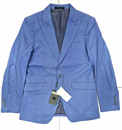 Traje Armani Caballero Europeo Slim Fit Lino Azul Cielo