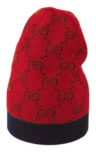 Gorro De Moda Con Bordado G Rojo