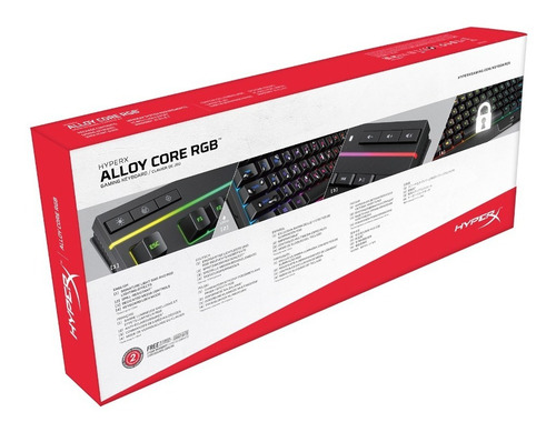 Teclado Hyperx Alloy Core Rgb Gaming Color Del Teclado Negro