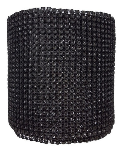 Metro Falso Strass Negro Para Tortas Costura Deco Candy