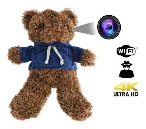 Cámara Espia Oso Peluche Niñera Wifi Audio Vea Celular 4k