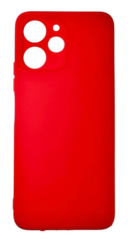 Case Capa Capinha Emborrachada Aveludada Luxo Para Redmi 12 Cor Vermelho