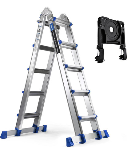 Escalera Multiposición De 5 Escalones Con Bandeja Y Estabili