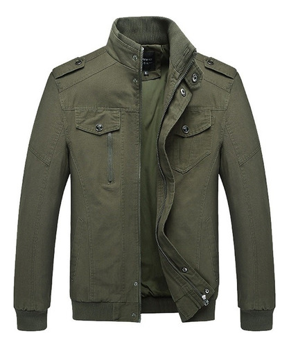 Chaquetas Estilo Militar Con Cremallera For Hombre