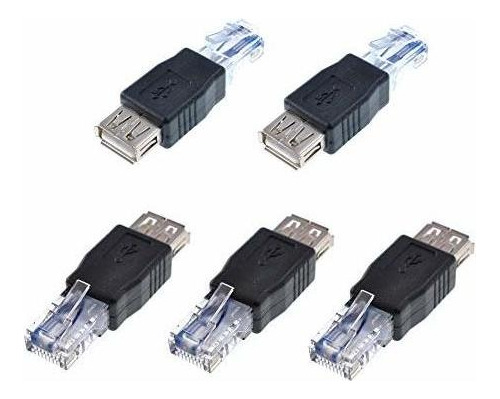 Conector Ethernet Rj45 Macho Oiyagai A Usb 2.0 Hembra Tipo A