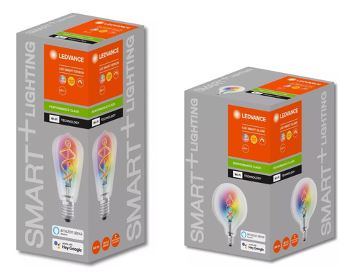 Pack Focos Filamentos Edison + Globe E27 Wifi Rgb Ledvance