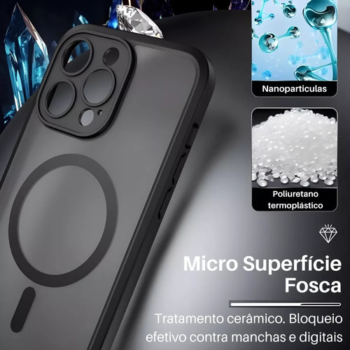 Capinha Case Fosca Color Proteção Câmera Magsafe Para iPhone