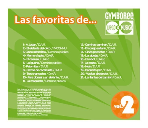 Imagen 2 de 3 de Cd Las Favoritas De Gymboree Vol 2
