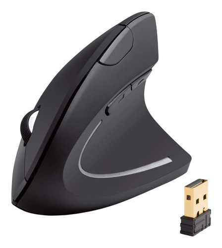 Mouse Vertical Ergonómico Óptico Recargable Cable Usb