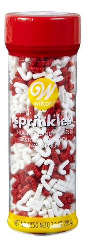 Sprinkles Navideños Bastones 110g Navidad Wilton 710-7663