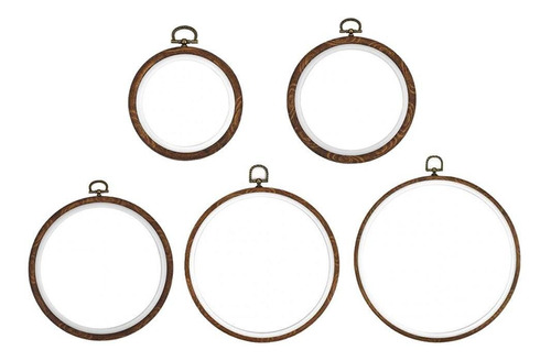 5pcs Bordado De Madeira Hoop Cross Stitch Frame Round