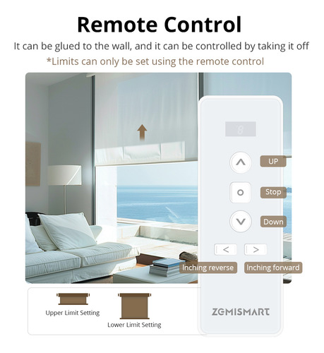Motor Zemismart Matter Over Wifi 2n Roller Shade Blinds