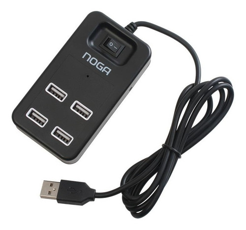 Imagen 3 de 10 de Hub Usb 4 Puertos Multiplicador Usb Zapatilla Noga Ngh-43 Ep