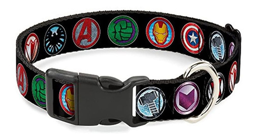 Buckledown 9 Avenger Iconos Negromulti Color Collar De Clip