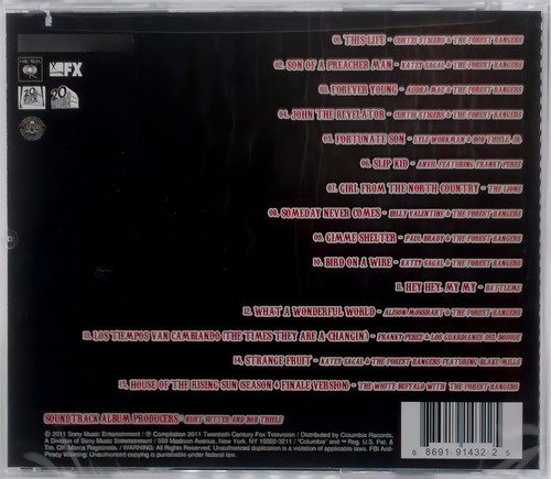 Cd Songs Of Anarchy Seasons 1 -4 Sons Of Anarchy 2011 Trilha