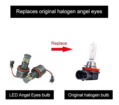 Imagen 3 de 10 de Lámpara Led Ojo De Ángel Bmw S1,3,5 6000k Blanco Canbus 120w