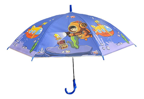 Paraguas Infantil Varios Diseños + Silbato De Seguridad