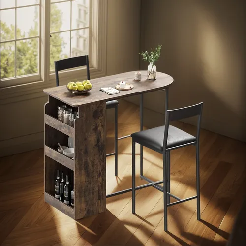Juego De Mesa Y Sillas De Bar Para 2, Juego De Mesa Y Sillas