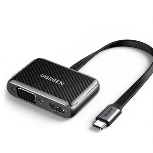 Hub Ugreen Usb C Convertidor A Hdmi 4k + Vga Salida De Video